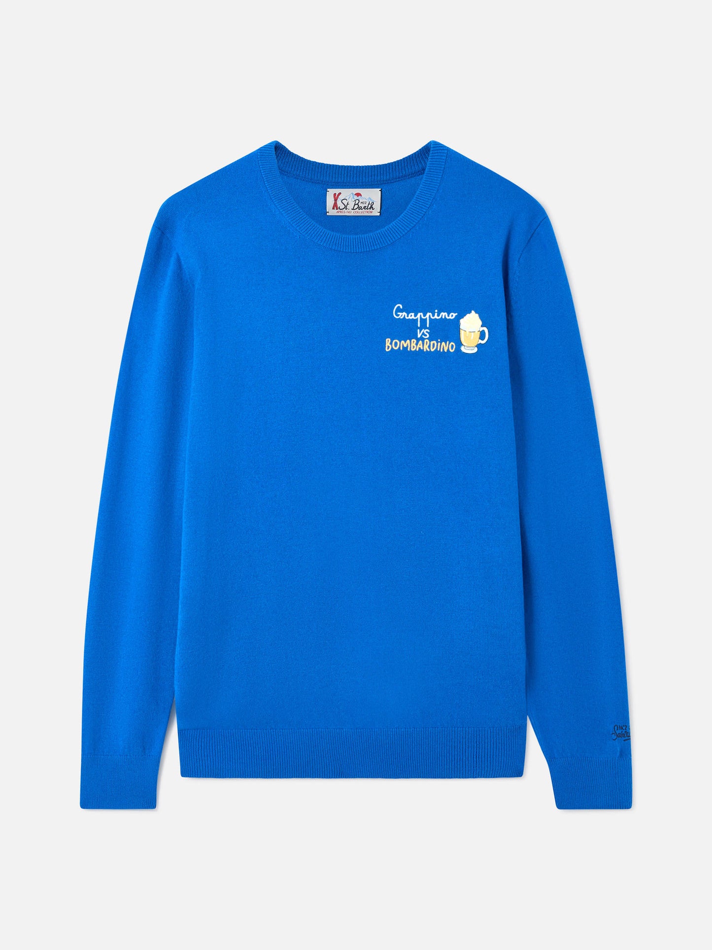 Crewneck-Pullover Heron mit Grappino vs Bombardino-Stickerei 