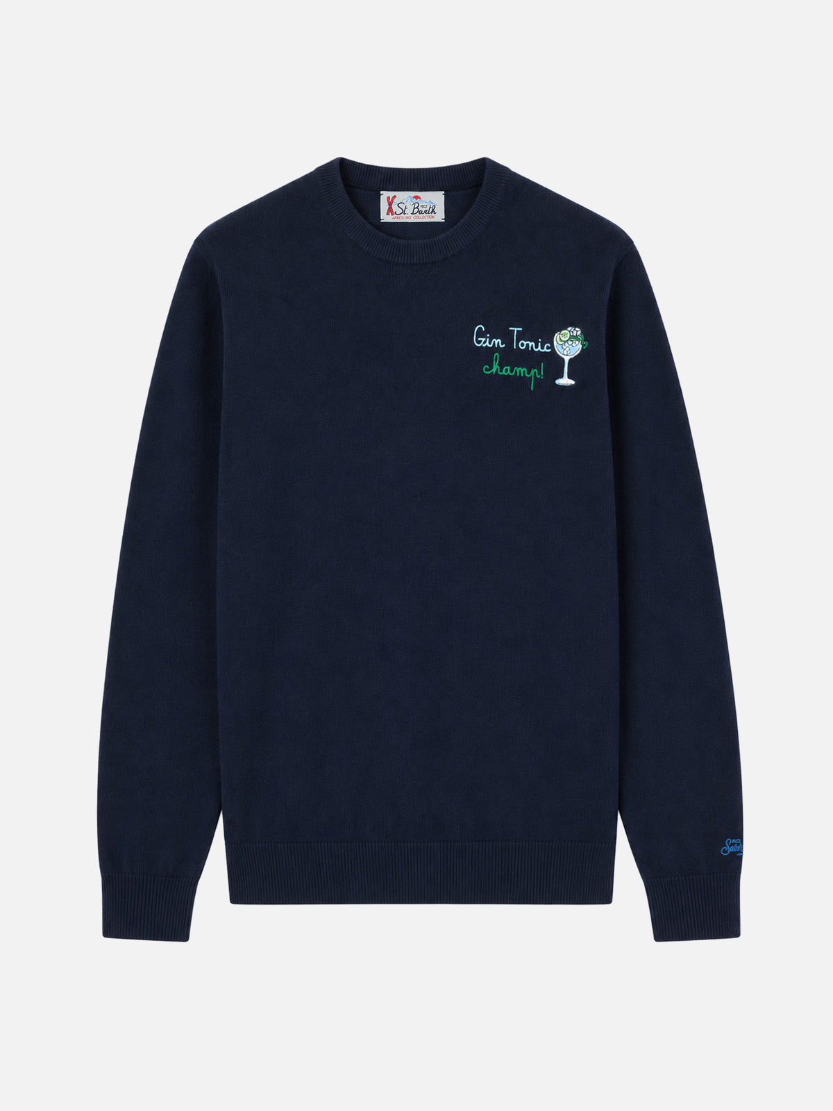 Crewneck Heron mit Cocktail-Gin-Tonic-Champ-Stickerei 
