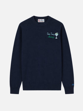 Crewneck Heron mit Cocktail-Gin-Tonic-Champ-Stickerei 