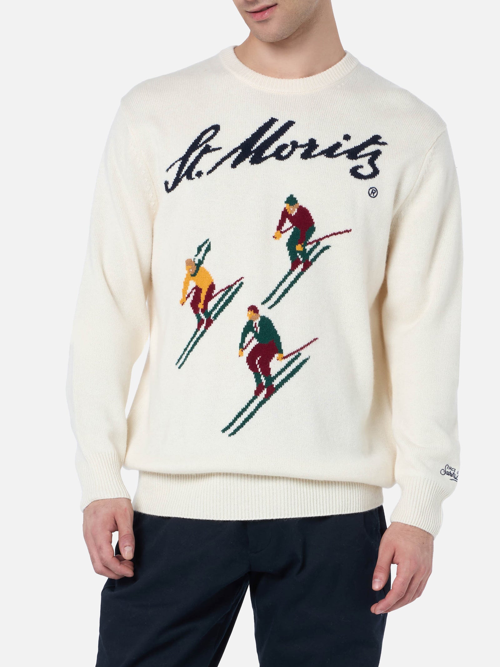 MC2 Saint Barth Boys selling White Icelandic Jacquard Sweater sz 10