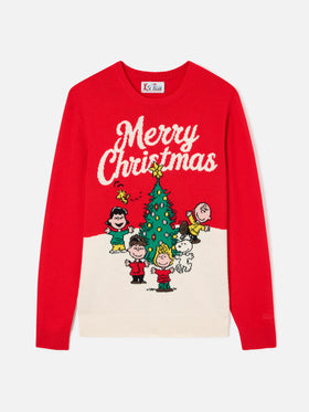 Jersey de punto con cuello redondo Red Heron con intarsia Merry Christmas | Special edition 