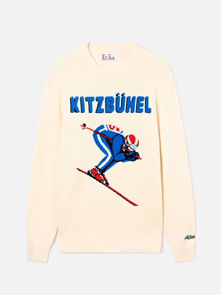 Grey Heron Rundhals-Strickpullover mit Kitzbühel-Intarsie 