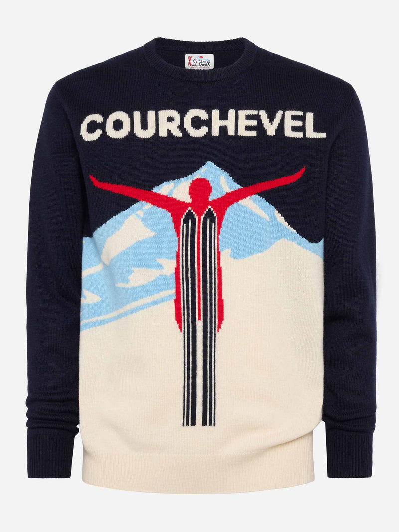 Sweater Heron with Courchevel postcard jacquard