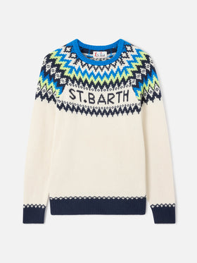 Rundhalspullover Heron mit Fair-Isle-Jacquard 