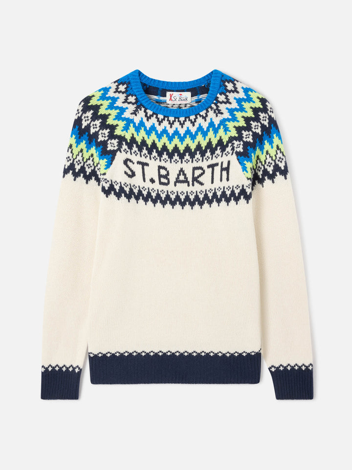 Rundhalspullover Heron mit Fair-Isle-Jacquard 