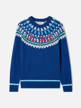 Rundhalspullover Heron mit Fair-Isle-Jacquard 