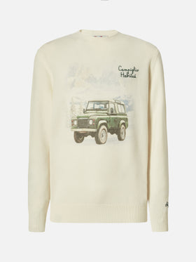 Maglione Heron Print con stampa Campiglio Road