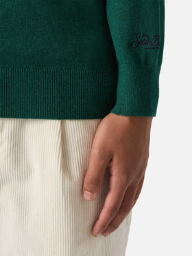 Rundhalspullover Heron Light mit Cortina '83 Stickerei