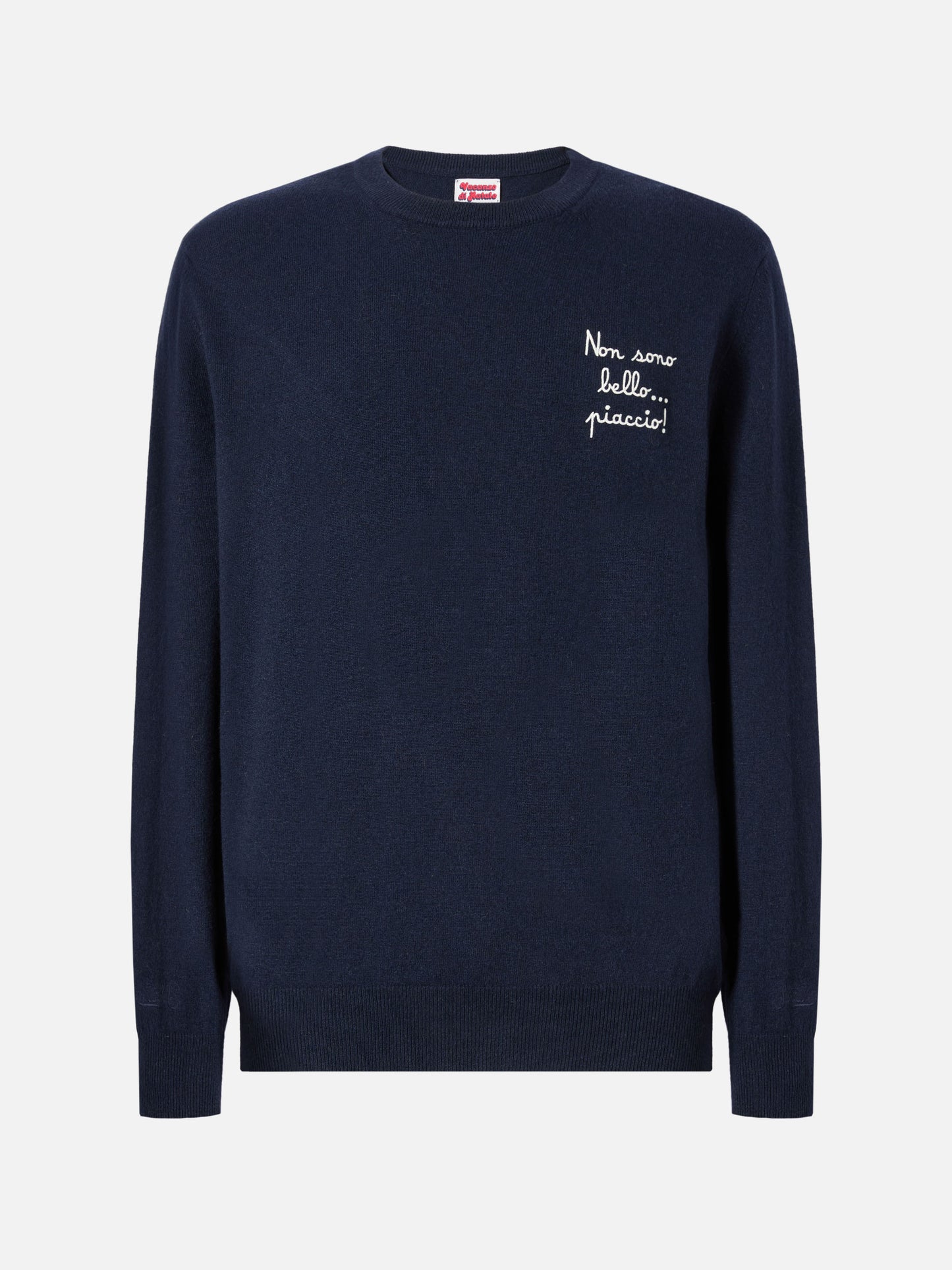 Maglione a girocollo Heron Light con ricamo Non sono bello, piaccio! | VACANZE DI NATALE SPECIAL EDITION