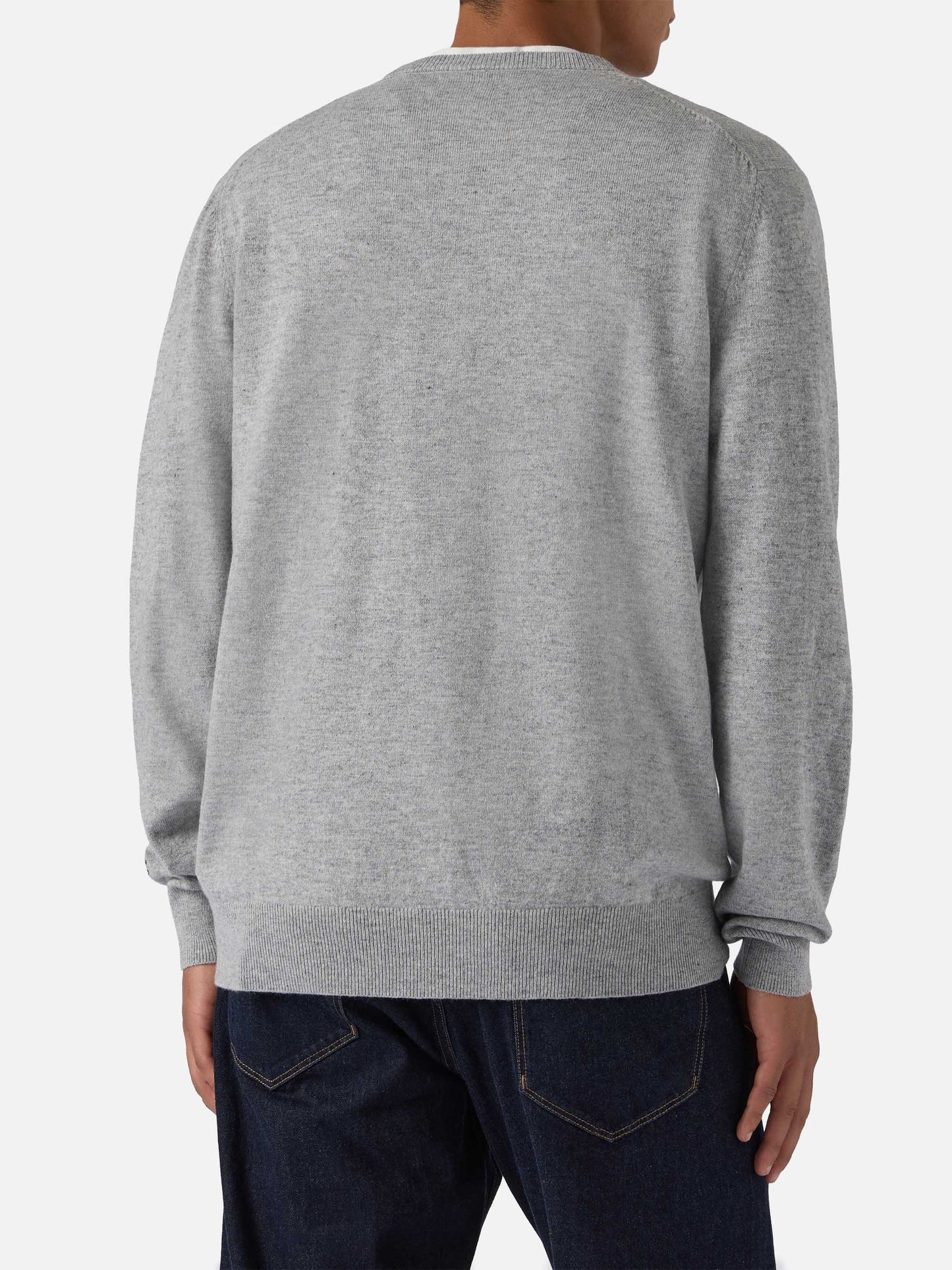 Crewneck sweater Heron Light with Nella vita ci vuole classe embroidery