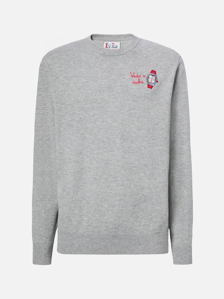 Maglione a girocollo Heron Light con ricamo Vado a ruba