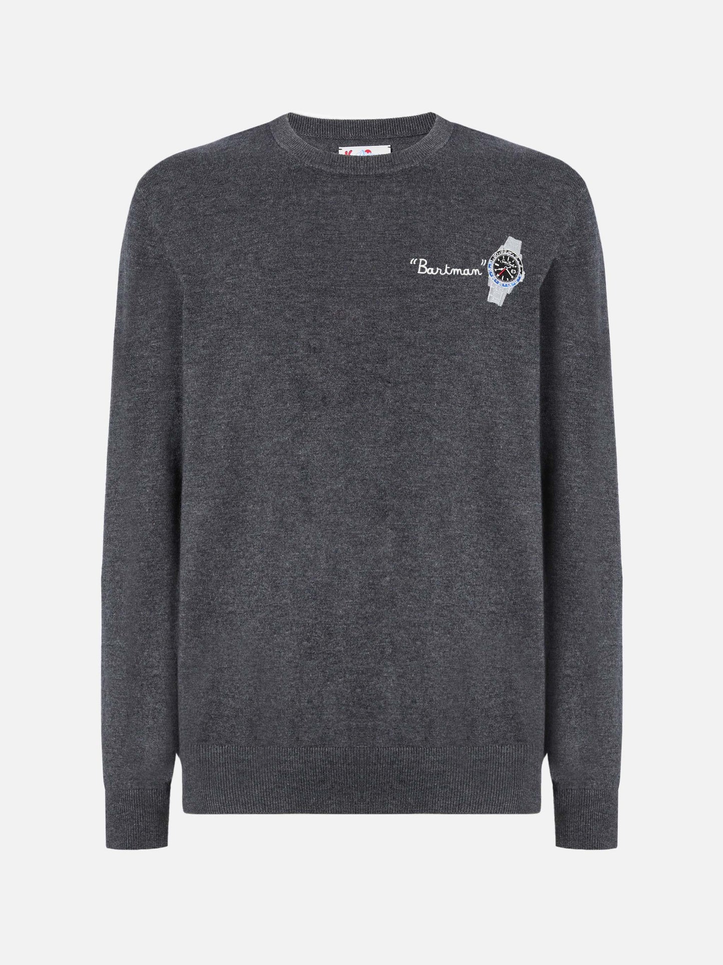 Maglione a girocollo Heron Light con ricamo Bartman