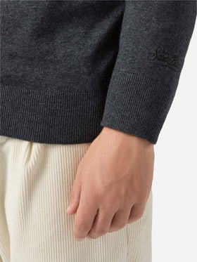 Maglione a girocollo Heron Light con ricamo Bartman