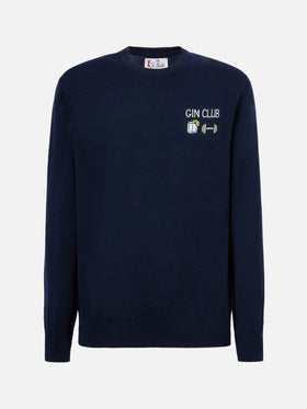 Maglione a girocollo Heron Light con ricamo Gin Club
