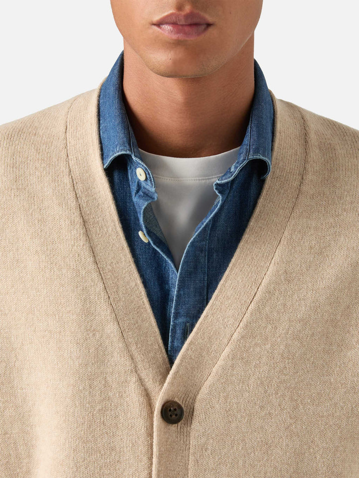 Cardigan Herrison beige in lana