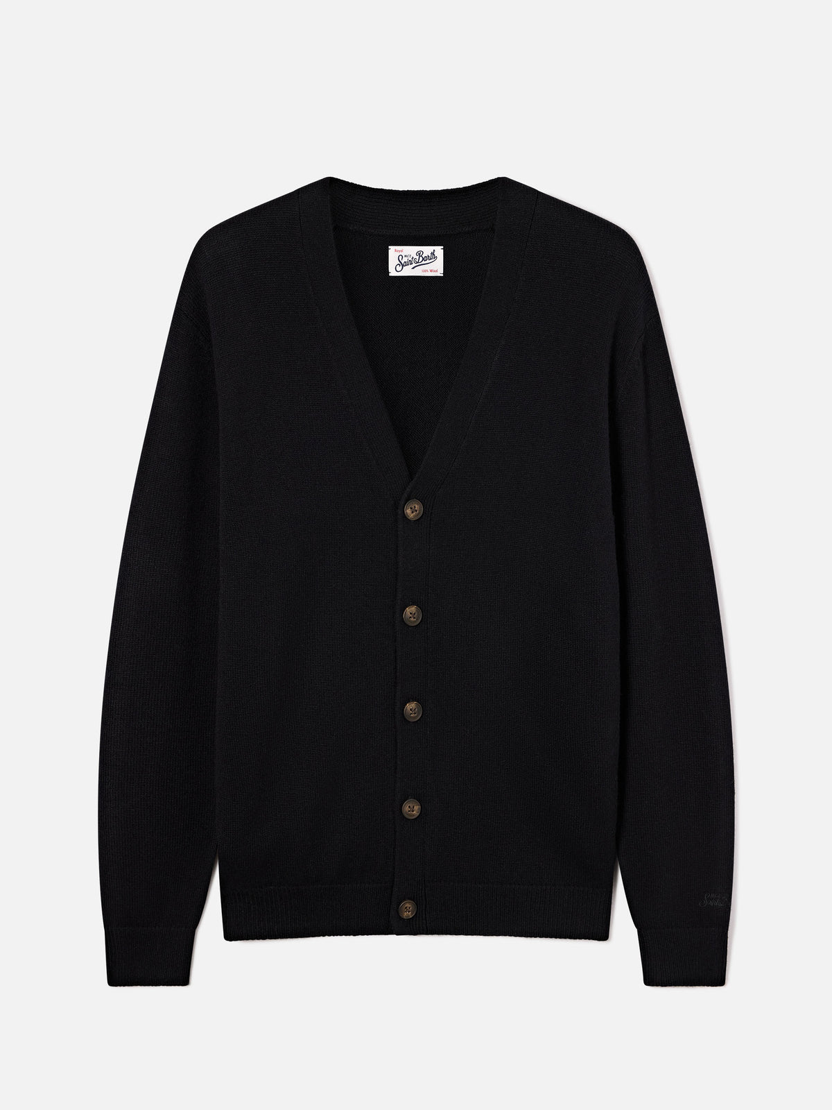 Black Herrison wool cardigan