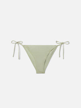 Slip mare Virgo classico in tessuto glossy finish verde menta