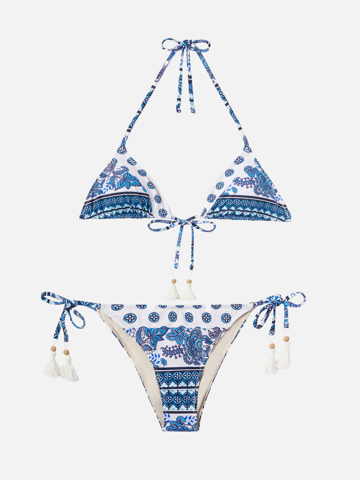 Himani triangle bikini with gipsy print