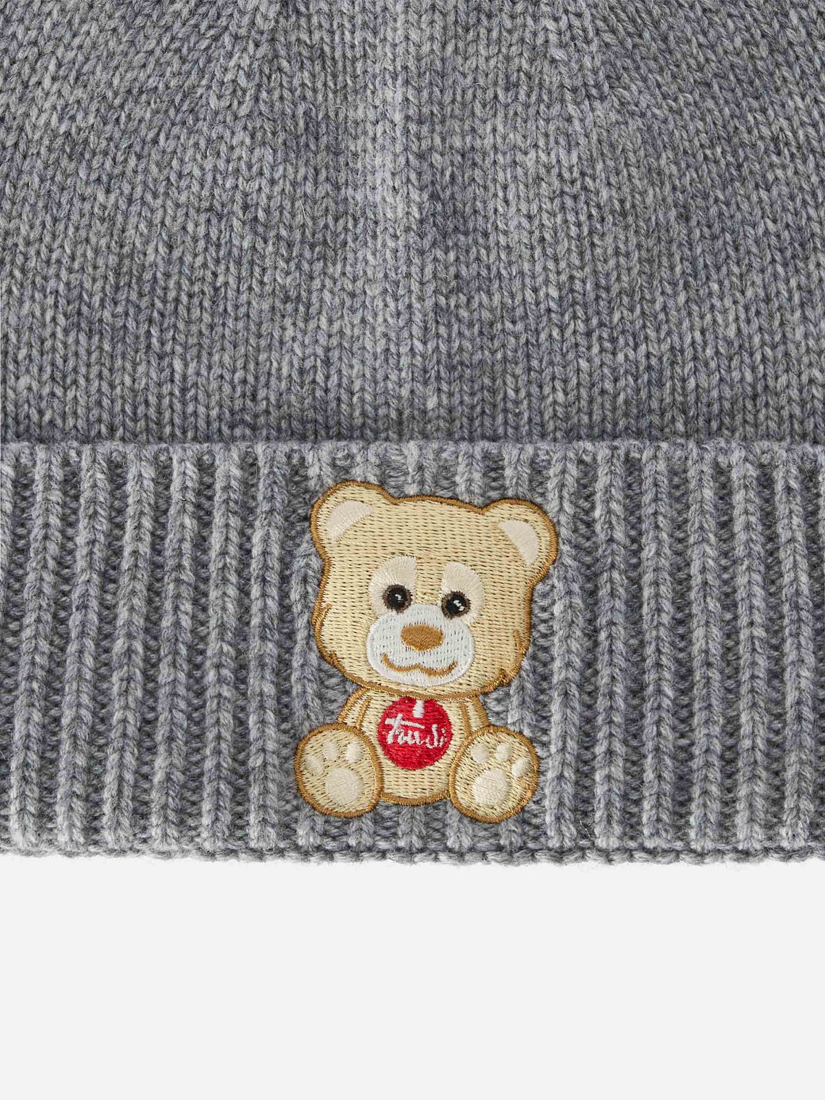 Grey Holden beanie with teddy bear embroidery | Special edition