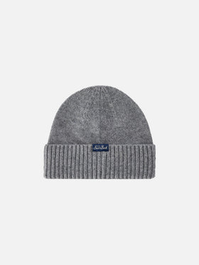 Grey Holden beanie with teddy bear embroidery | Special edition
