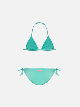 Holly water green classic triangle bikini with rhinestones