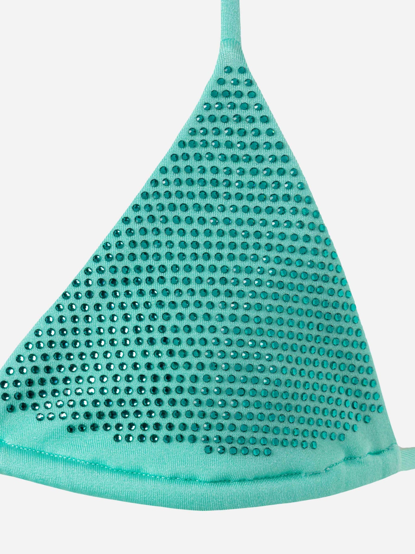 Holly water green classic triangle bikini with rhinestones