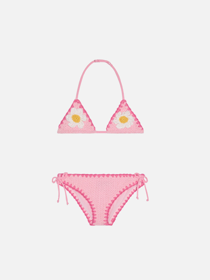Bikini da bambina con ricamo