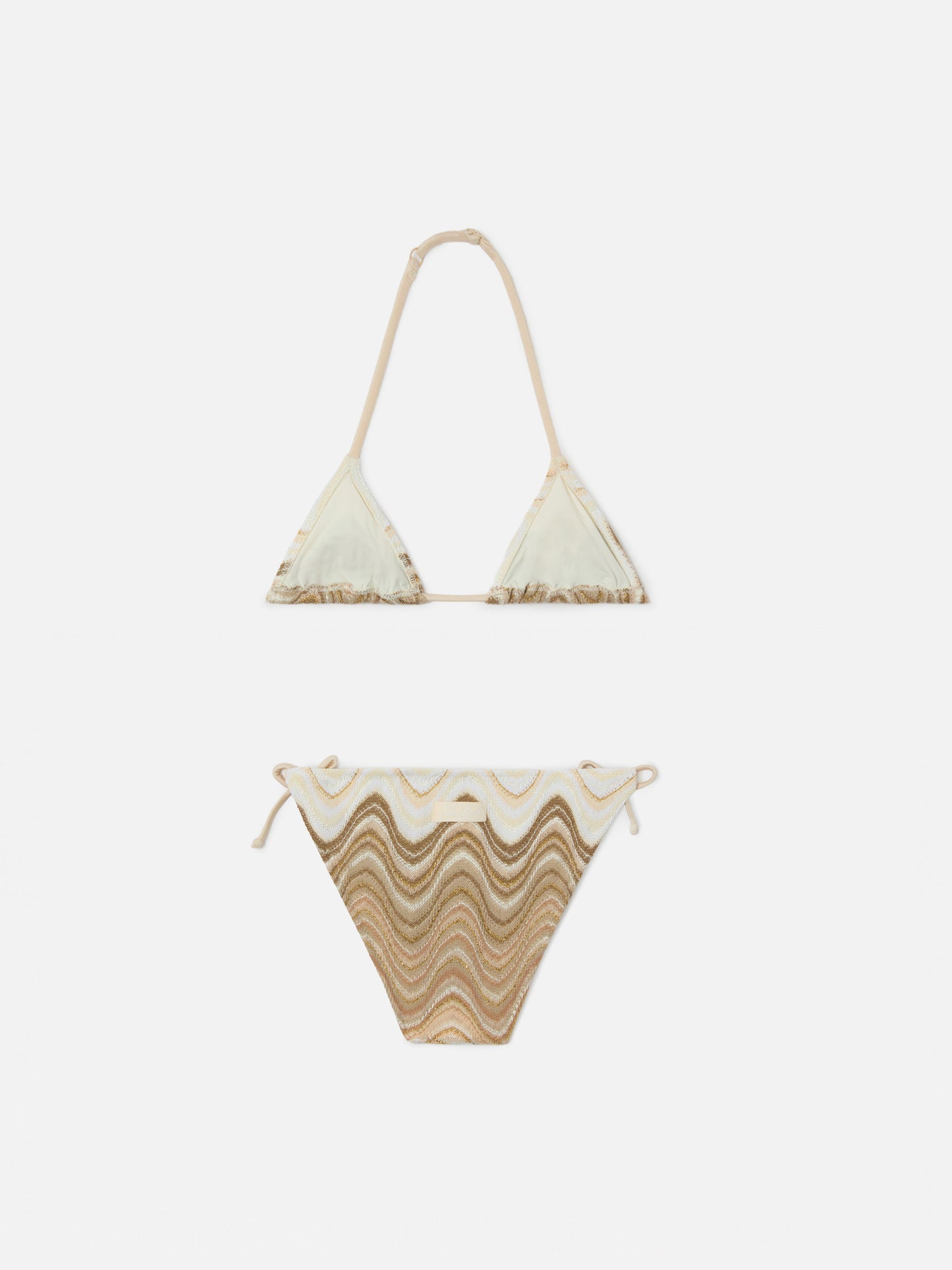 Bikini Holly en maille raschel wave dans des nuances de doré 