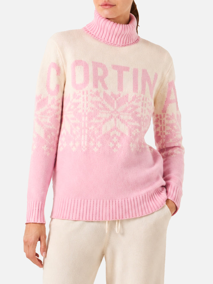 Nouveau pull à col roulé Hut avec motif nordique et imprimé Cortina 