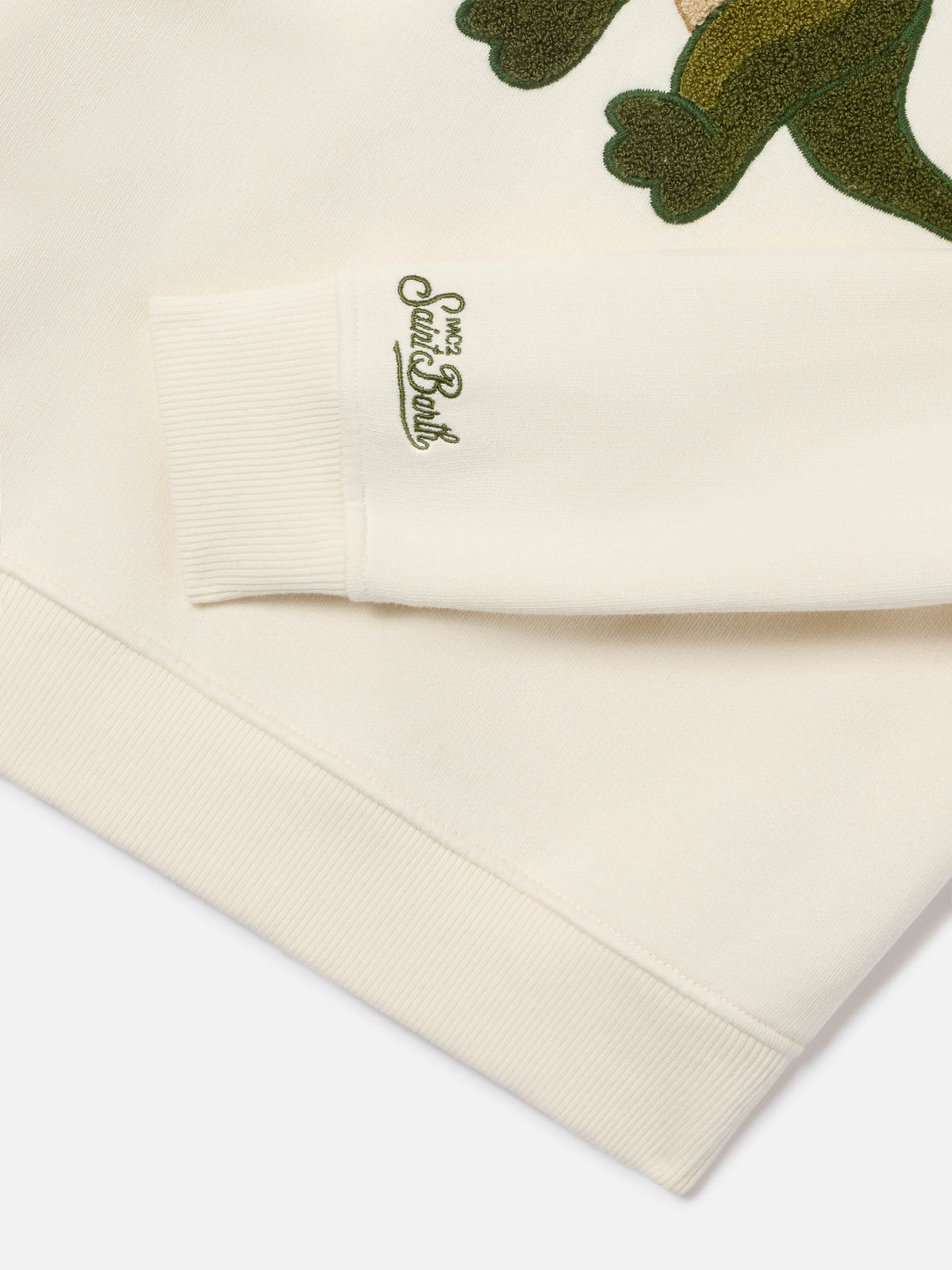 Cream Hutton cotton blend sweatshirt with dinosaur sponge patch | Special edition