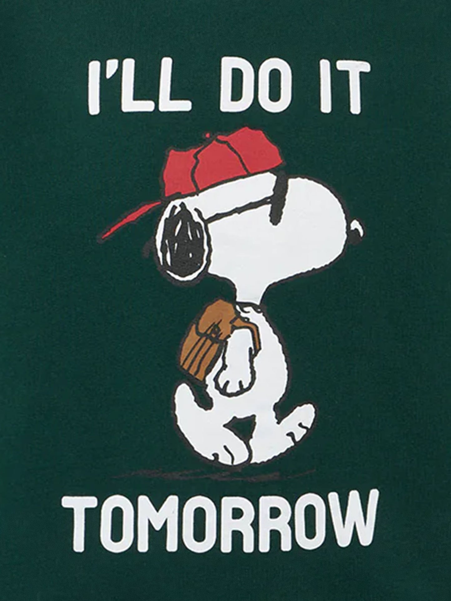 Boy crewneck green sweatshirt with Snoopy print | SNOOPY PEANUTS™ SPECIAL EDITION