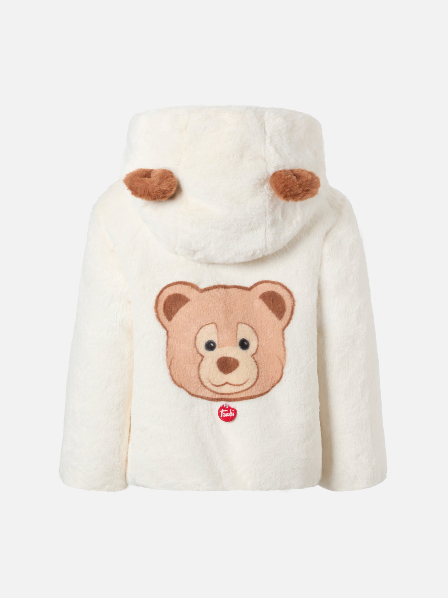 Kunstpelzjacke mit Kapuze, Ohren und Trudi-Anhänger
