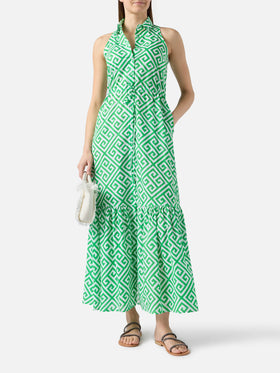 Halterneck dress Ida with geometric print