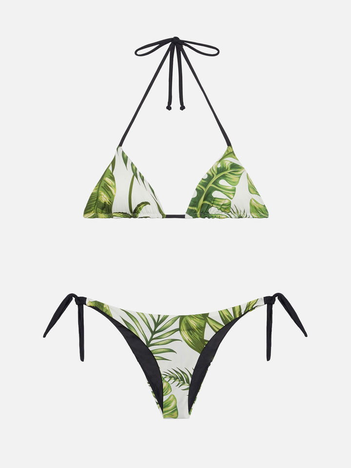 Triangle bikini Zoe Ines with tropical print