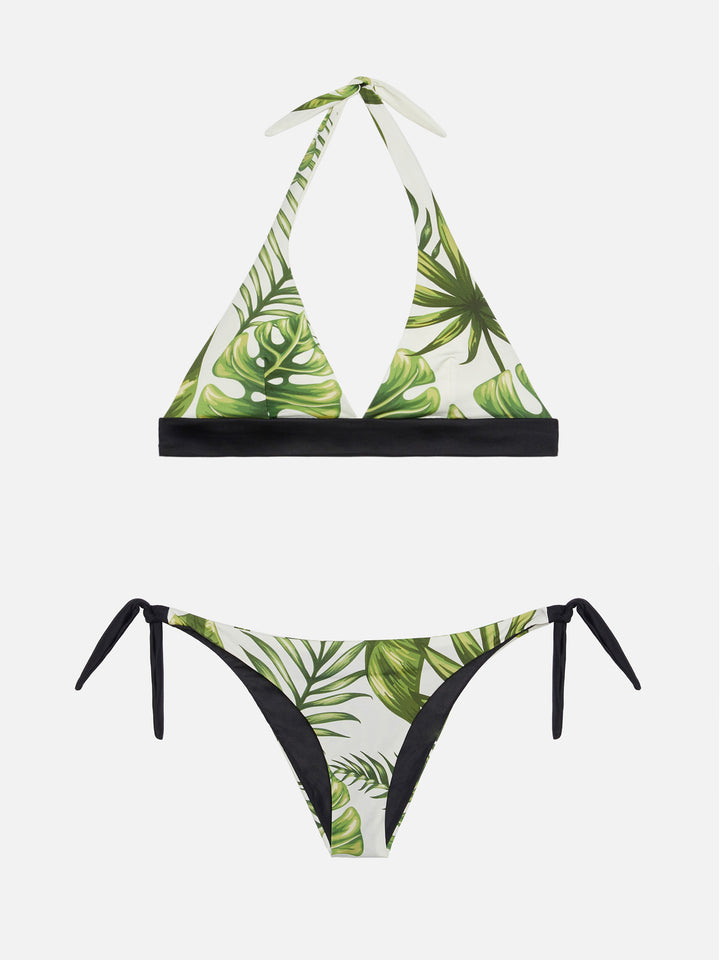Triangle bikini Joanne Ines with tropical print