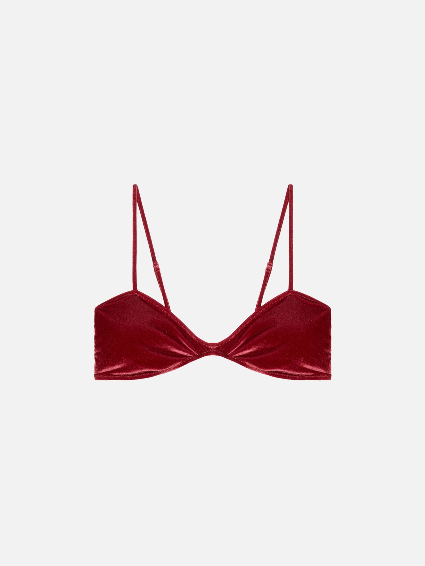 Bralette Ipanema in velluto rosso mattone