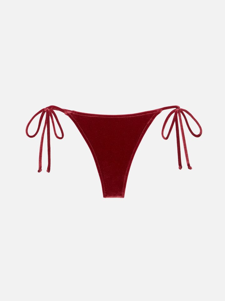 Bikini a bralette Ipanema Naomi in velluto rosso mattone