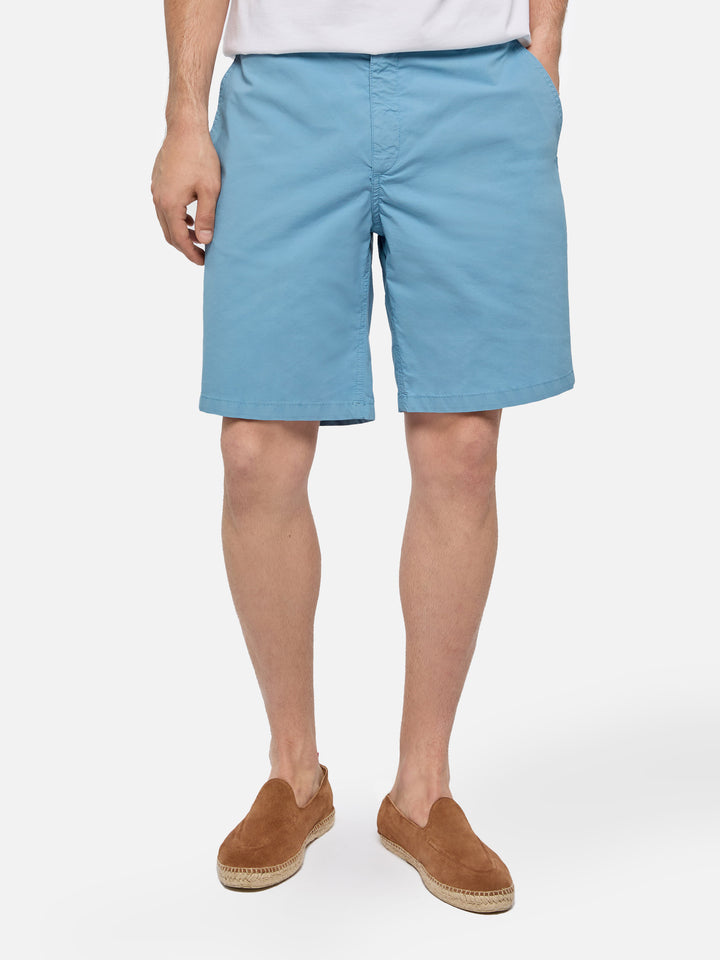 Dusty blue cotton bermuda shorts Ischia - MC2 Saint Barth