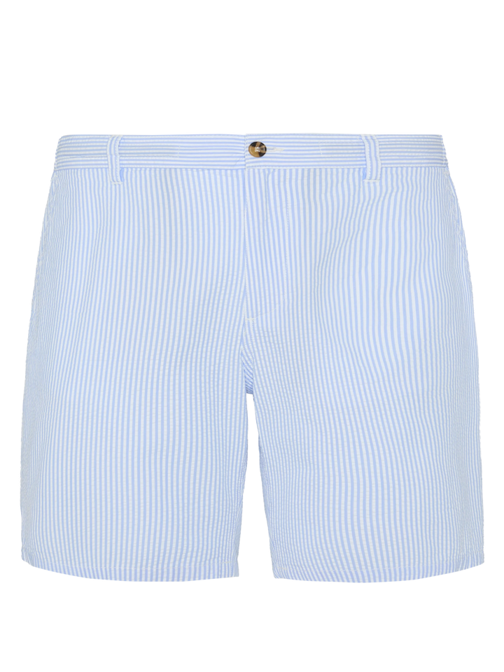 Light blue striped cotton bermuda shorts Ischia