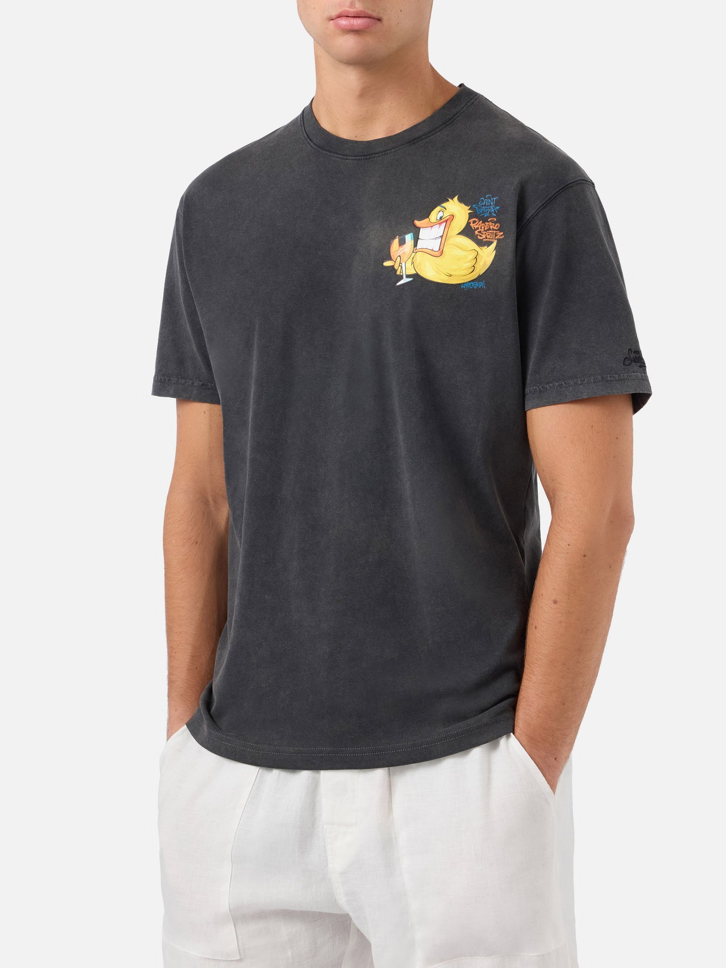 Baumwoll-T-Shirt Jack mit Cryptopuppets ducky Print | Special Edition 