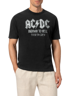 Vintage Baumwoll-T-Shirt Jack mit ACDC-Aufdruck