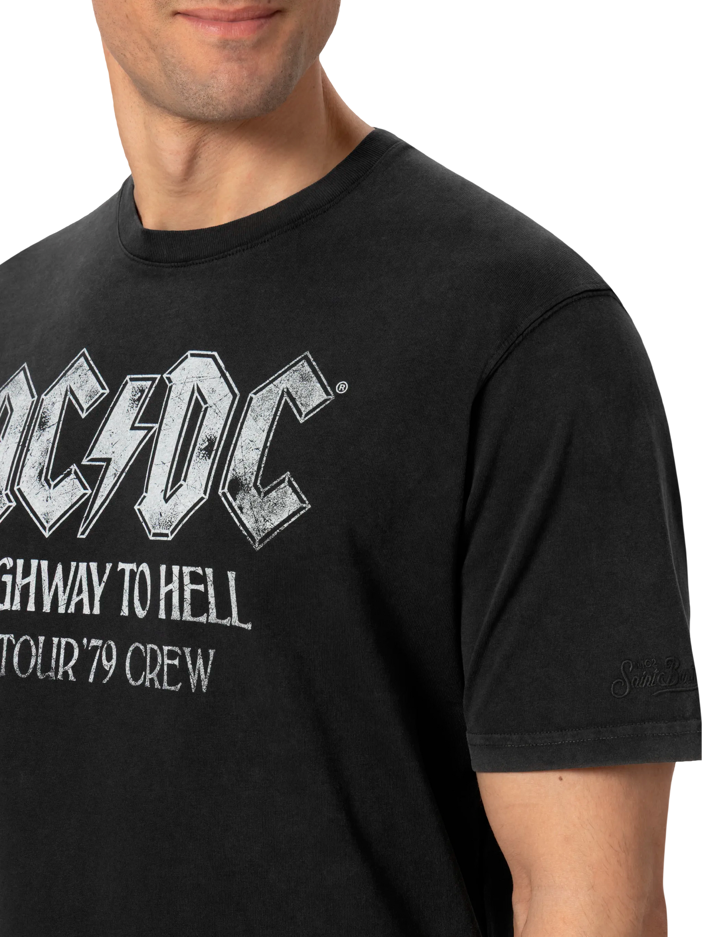 Vintage Baumwoll-T-Shirt Jack mit ACDC-Aufdruck