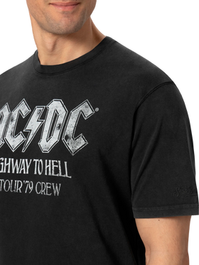 Vintage Baumwoll-T-Shirt Jack mit ACDC-Aufdruck