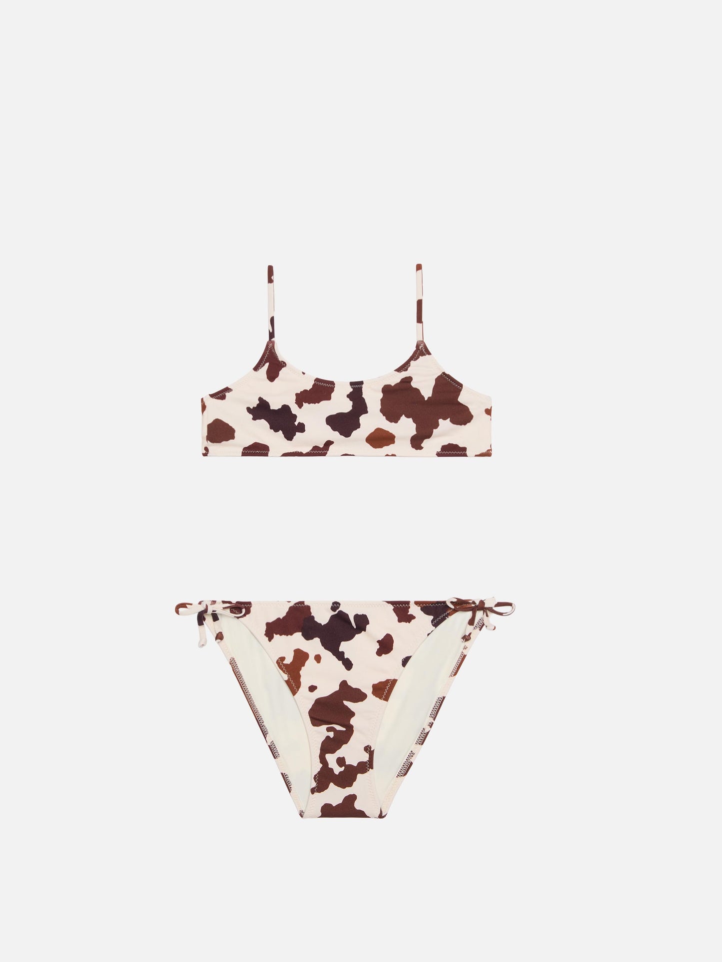 Bikini bralette Jaiden con stampa muccata