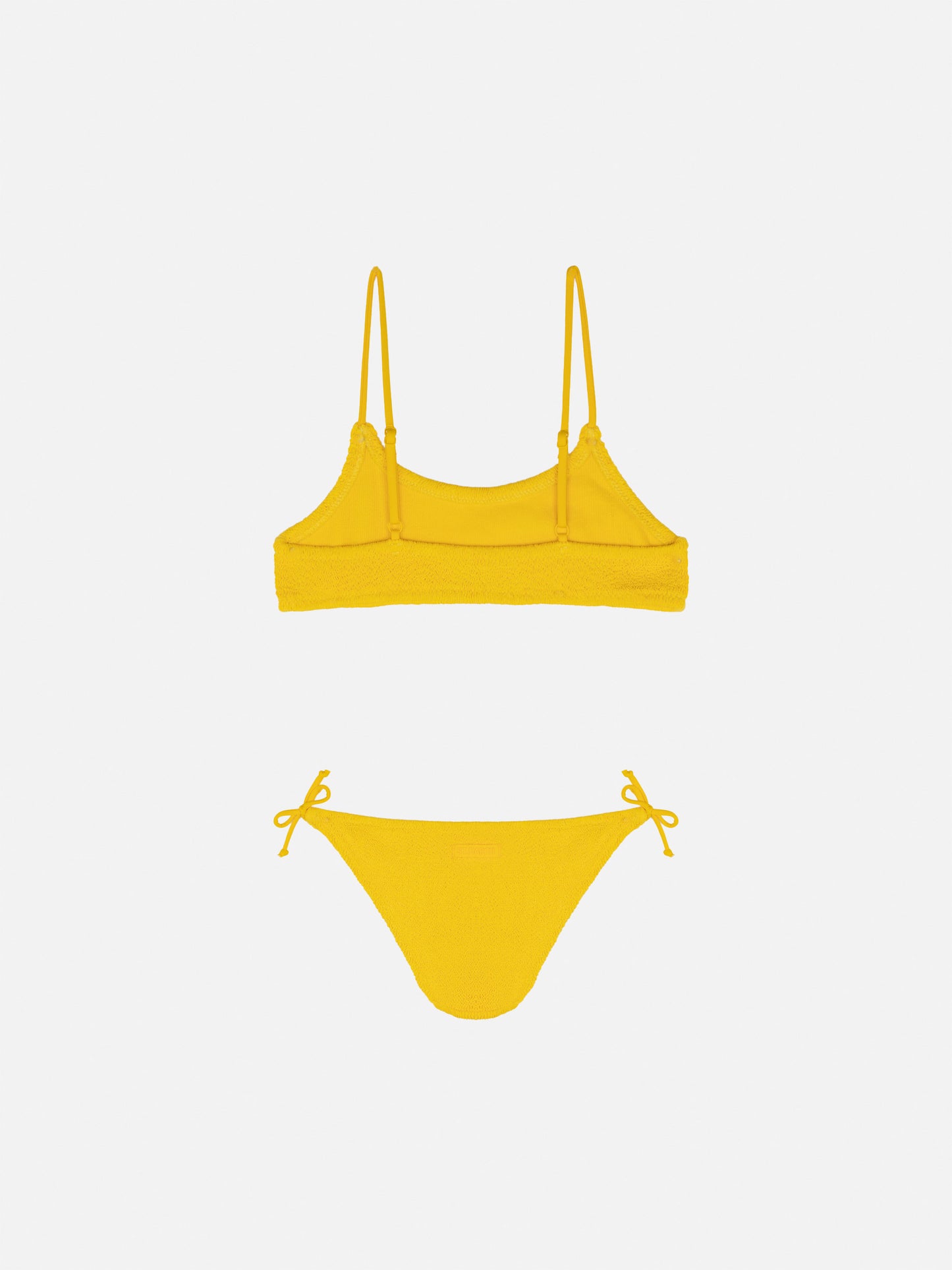 Bikini bralette Jaiden in crinkle giallo