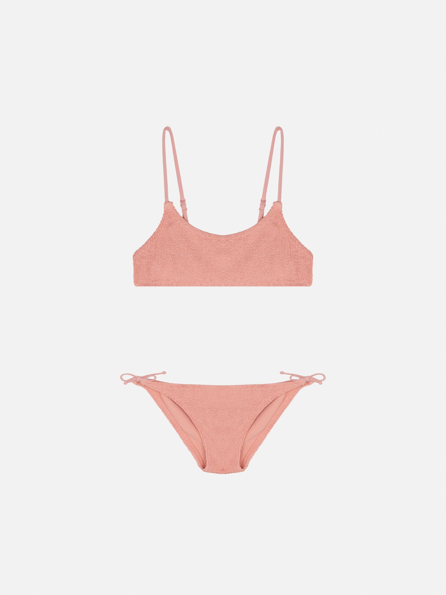 Bikini bralette Jaiden in crinkle rosa