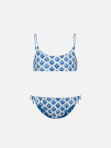 Bikini bralette Jaiden double-face con stampa floreale