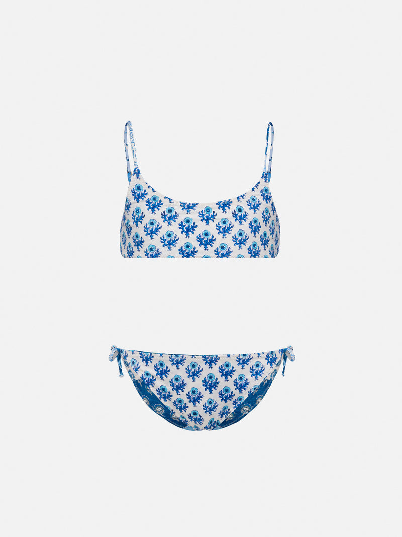 Bikini bralette Jaiden double-face con stampa floreale