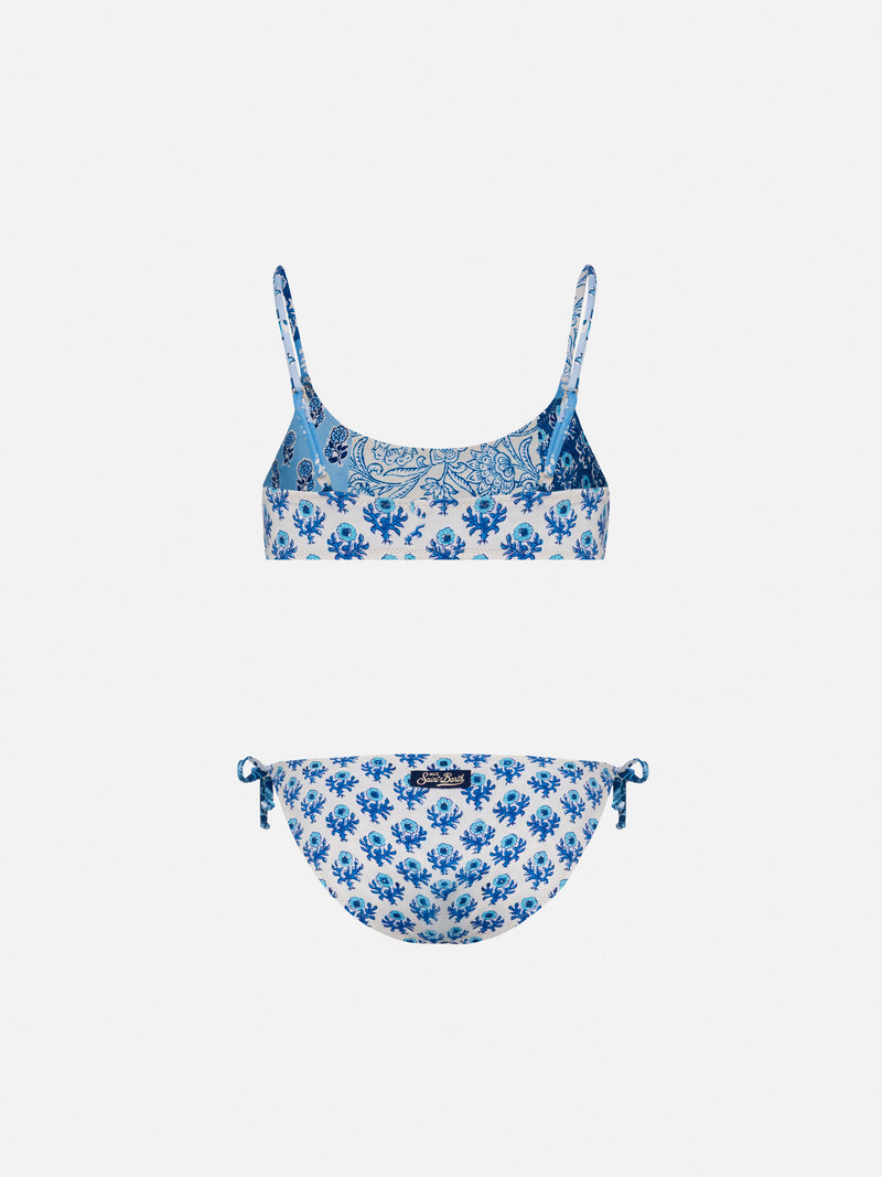 Bikini bralette Jaiden double-face con stampa floreale