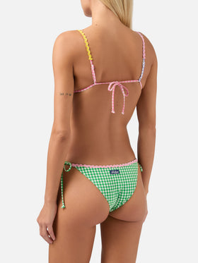 Bikini a triangolo Janet Norah con stampa vichy